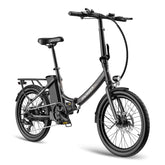 FAFREES F20 Light 16.75AH Electric Bike - 250W Motor 36V16.75Ah Battery 130KM PAS Mode Range Mechanical Brakes - Gun Black